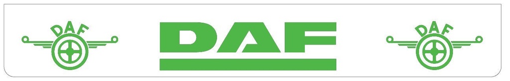 [B0914] Bavette arrière blanche avec logo DAF vert