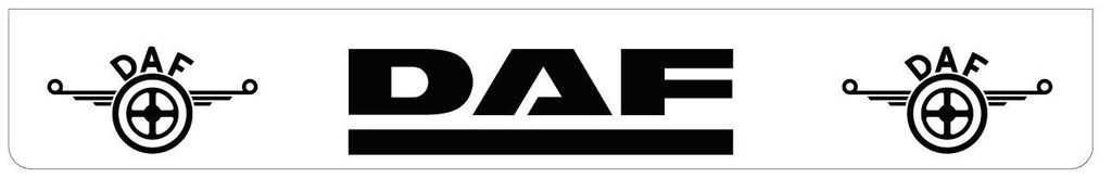 [B0917] Bavette arrière blanche avec DAF noir