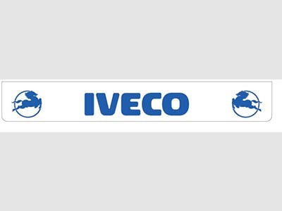[B0940] Bavette arrière blanche avec logo IVECO bleu
