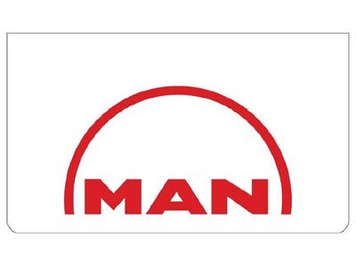 [B0506] Bavette avant blanche avec logo MAN rouge