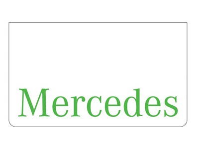 [B0534] Bavette avant blanche avec logo MERCEDES vert