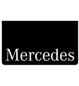Bavette avant noire avec logo MERCEDES blanc