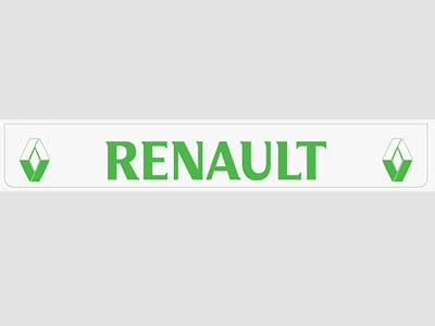 [B0929] Bavette arrière blanche avecl logo RENAULT vert