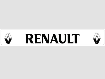 [B0932] Bavette arrière blanche avec logo RENAULT noir