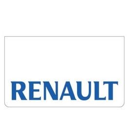 [B0530] Bavette avant blanche avec logo RENAULT Bleu