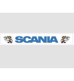 Bavette arrière blanche avec logo SCANIA bleu et Svempas