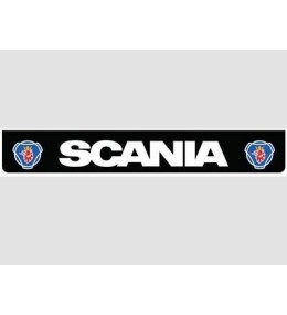 Black rear mudguard with white SCANIA logo and griffin