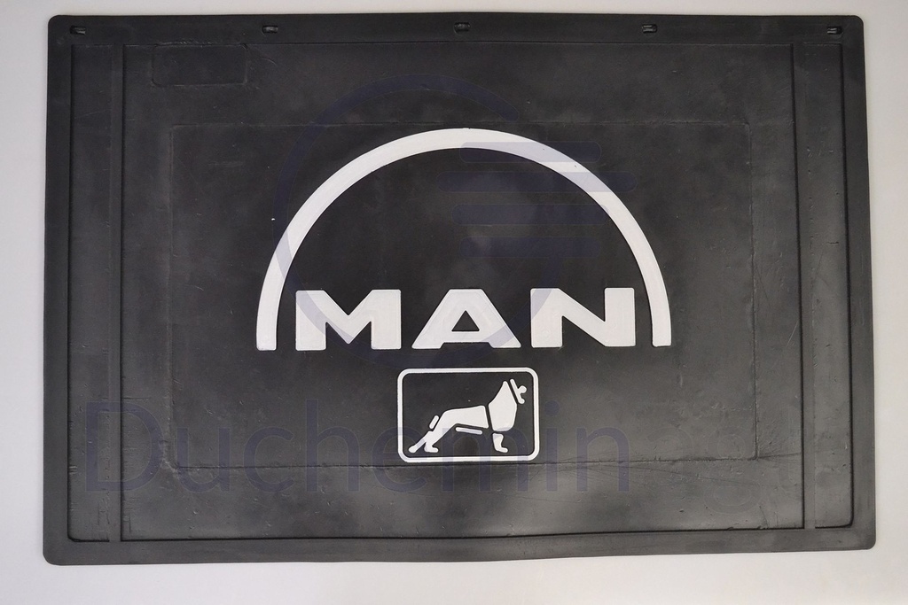 [B6040MA] Bavette arrière noire avec logo MAN blanc
