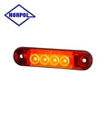 Horpol feu de position slim 4 led rouge