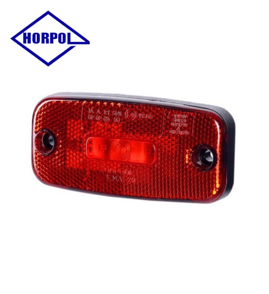Horpol feu de position rectangulaire catadioptre rouge