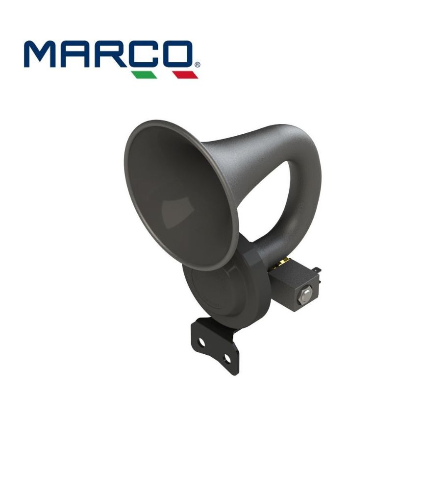 Marco trompette à air en plastique noir 1 cornet 12v