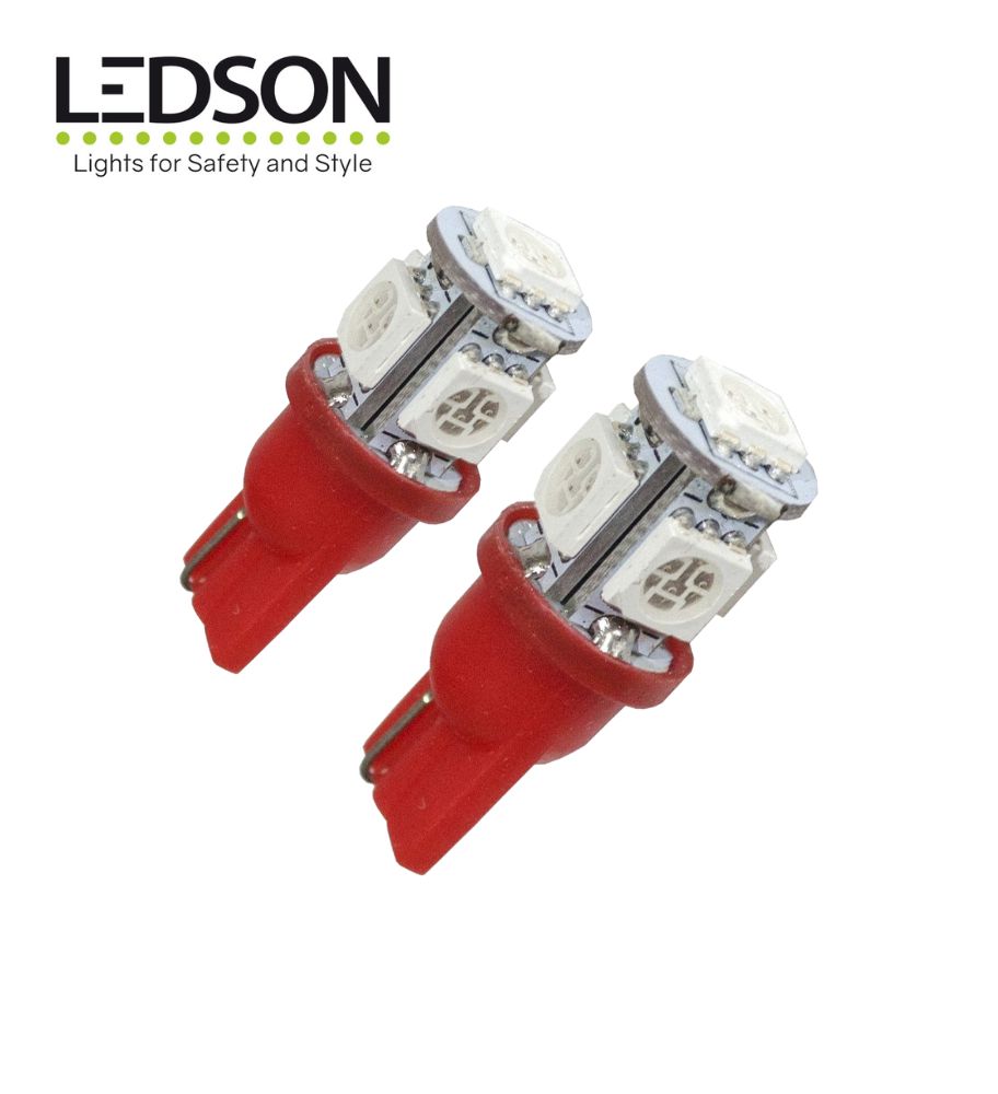 Ledson ampoule LED T10 W5W rouge 12v