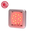 Was position light square red transparent lens