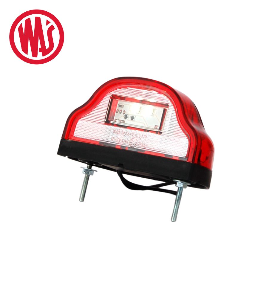 Was éclaire plaque cadre rouge lentille transparente