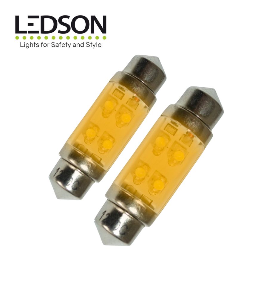 Ledson ampoule navette 36mm LED orange 24v