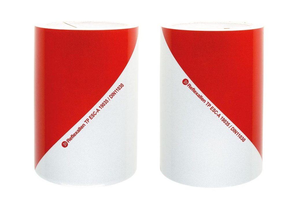 Red/White Chevron Roll Set 45m