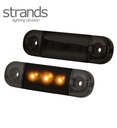 Strands Feu de position slim ORANGE Dark Knight  3 LED