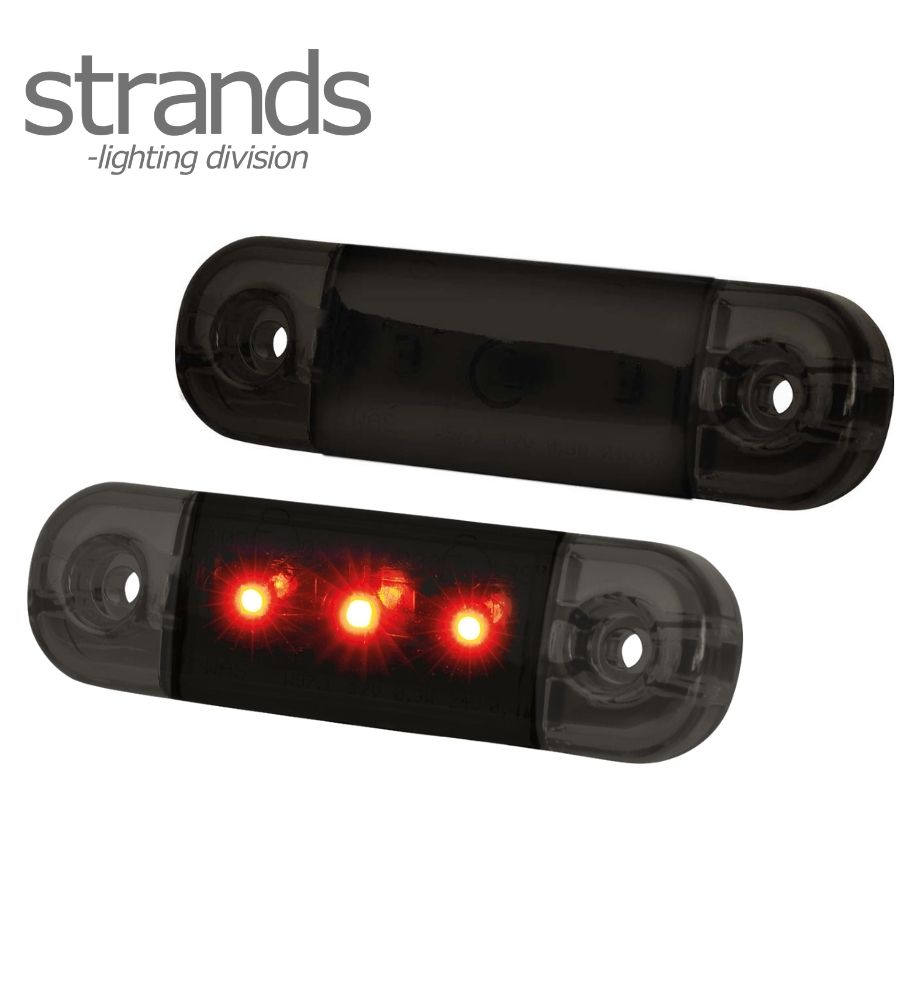 Strands Feu de position slim ROUGE Dark Knight 3 LED