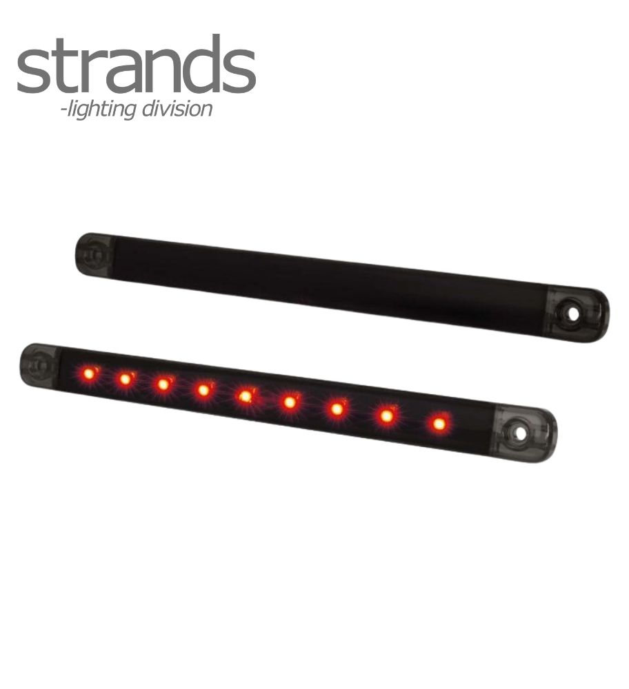 Strands Feu de position slim rouge Dark Knight 12 LED