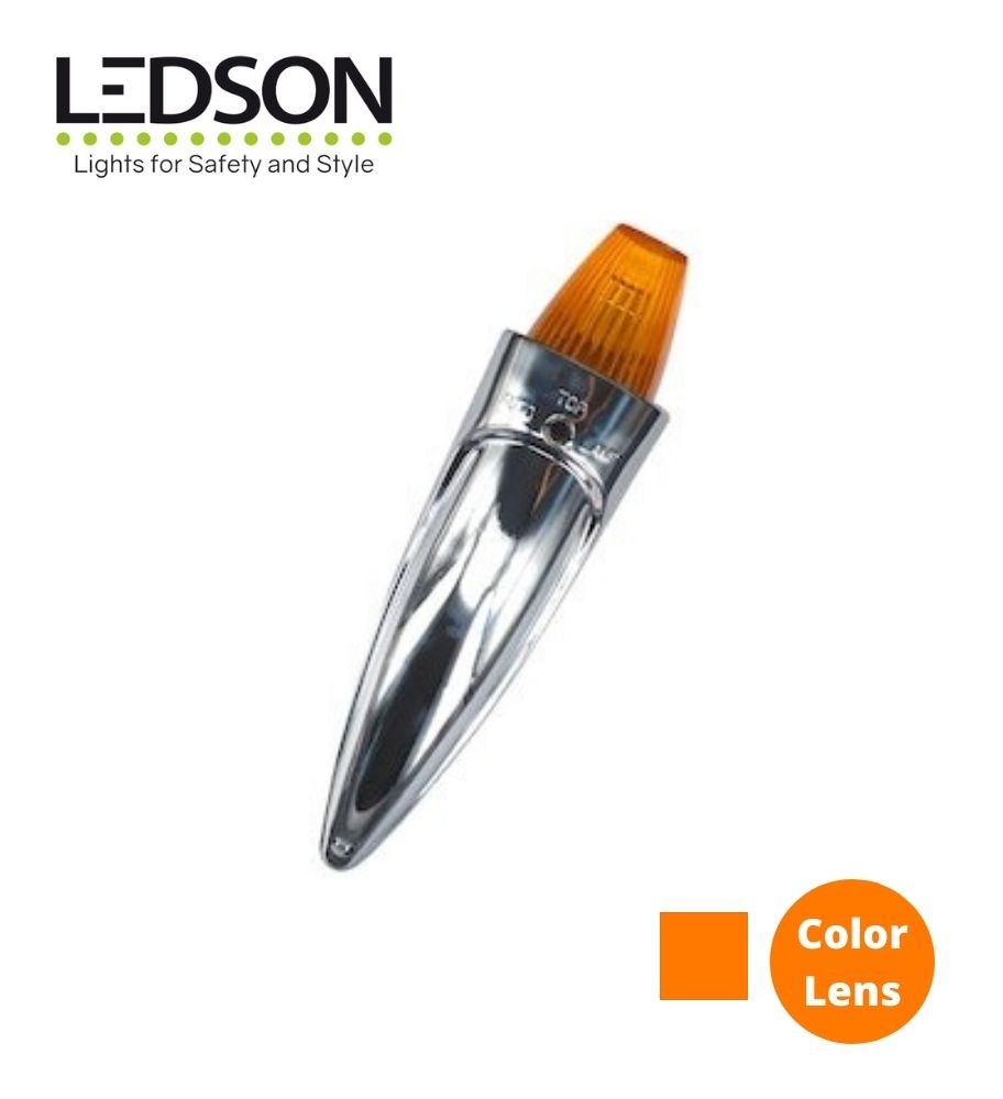 Ledson feu torpille lentille orange 24v