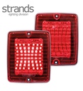 Strands feu stop lentille rouge Izeled
