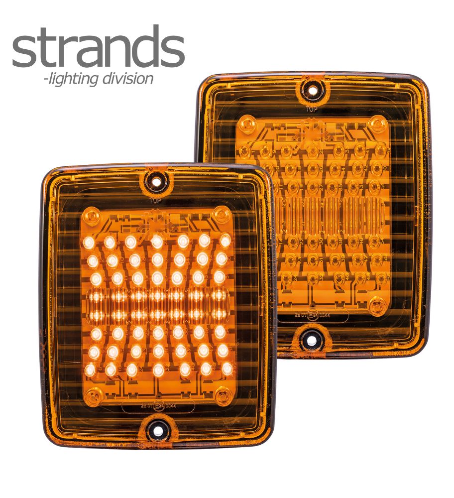 Strands clignotant rectangle lentille orange Izeled