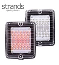 Strands feu de stop et feu arrière rectangulaire Izeled lentille transparente