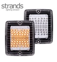 Strands clignotant rectangle Izeled lentille transparente