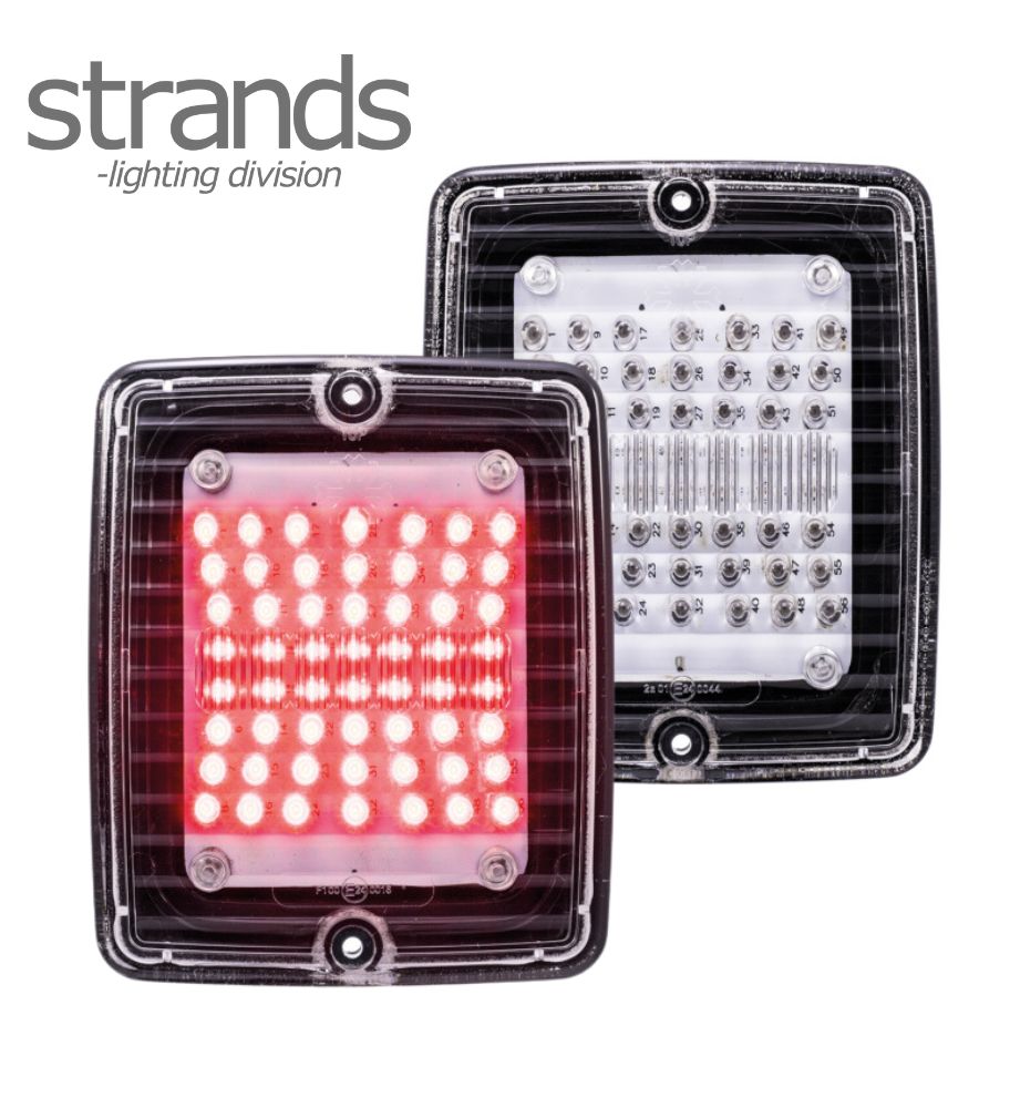 Strands feu antibrouillard rectangulaire Izeled lentille transparente