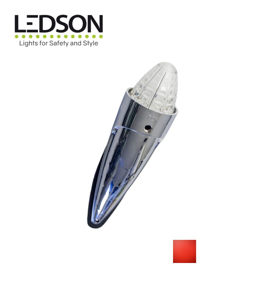 Ledson feu torpille lumière rouge lentille transparente 24v