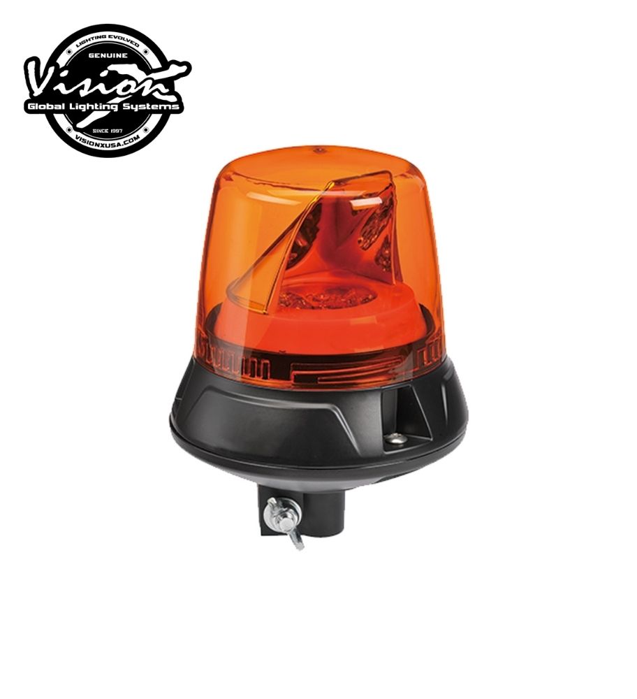 Vision X gyrophare optitech orange sur poteau lentille orange