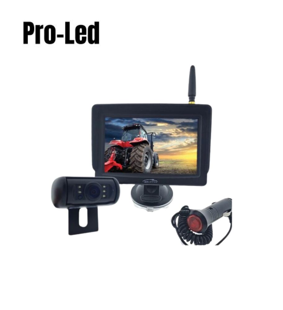 Pro Led Kit Caméra de recul sans fil prise allume cigare 5"