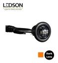 Ledson feu de position rond encastré orange Dark 12-24v
