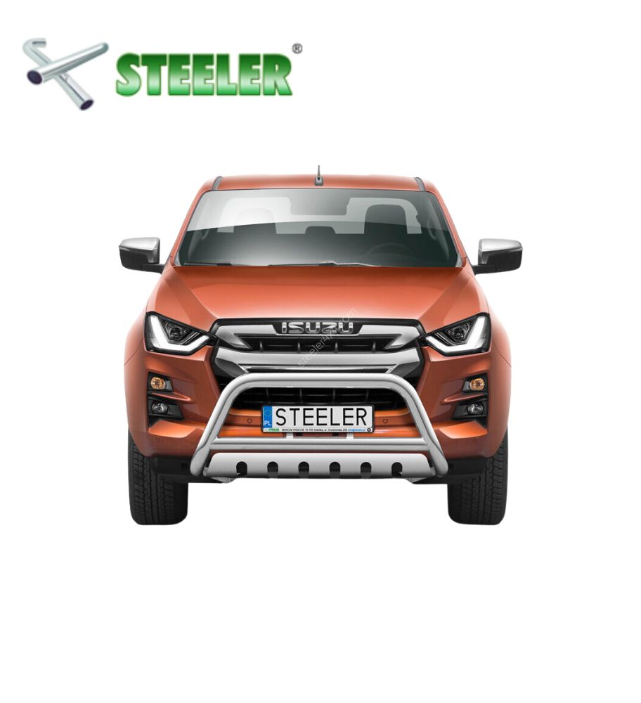 [D-MAX-R2070-04] Buffalo guard with protective plate Isuzu D-Max 2020-... (Poli)