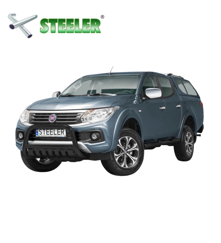 [FULLBACK-R1570-04] Pare Buffle avec plaque de protection Fiat Fullback 2015-.. (Poli)
