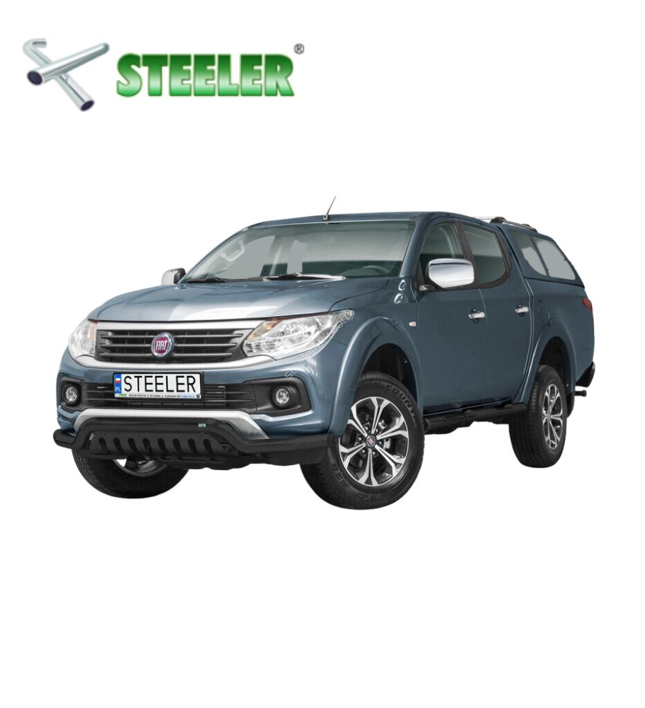 [FULLBACK-L1570-08] Front Cintres avec plaque de protection Fiat Fullback 2015-.. (Poli)