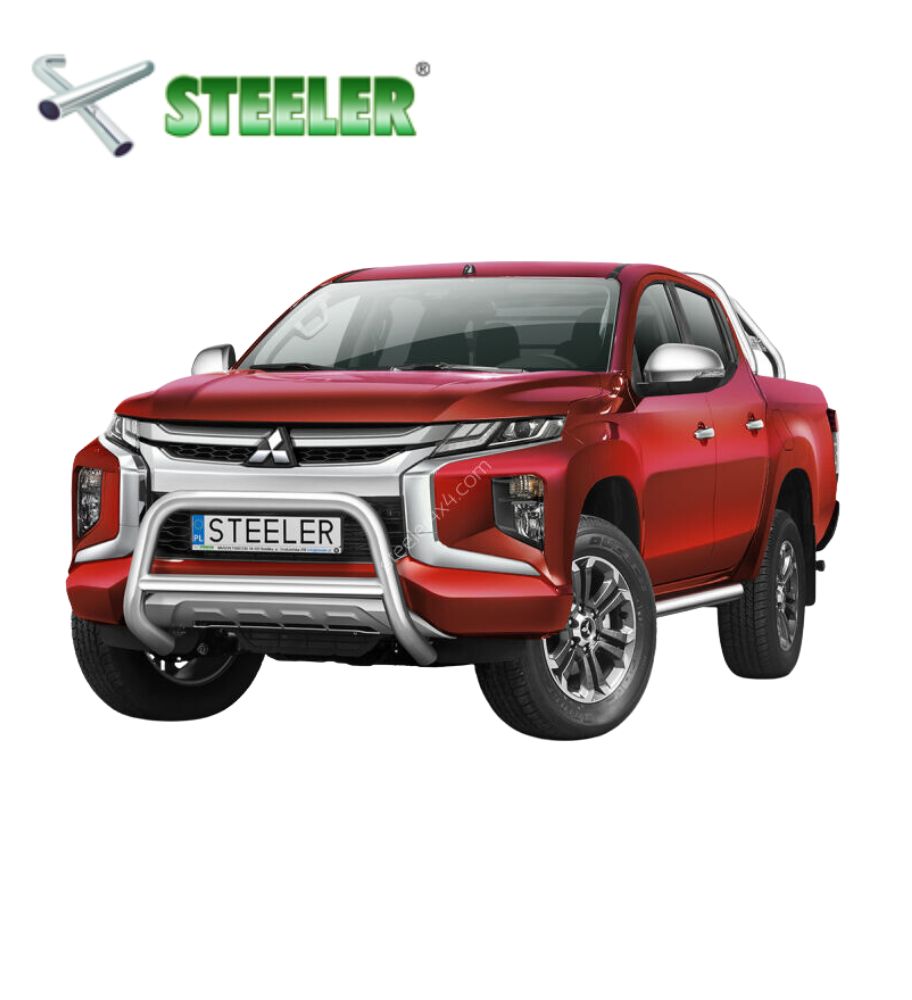 [L200-R1970-03] Pare Buffle avec barre transversale Mitsubishi L200 2019-... (Poli)