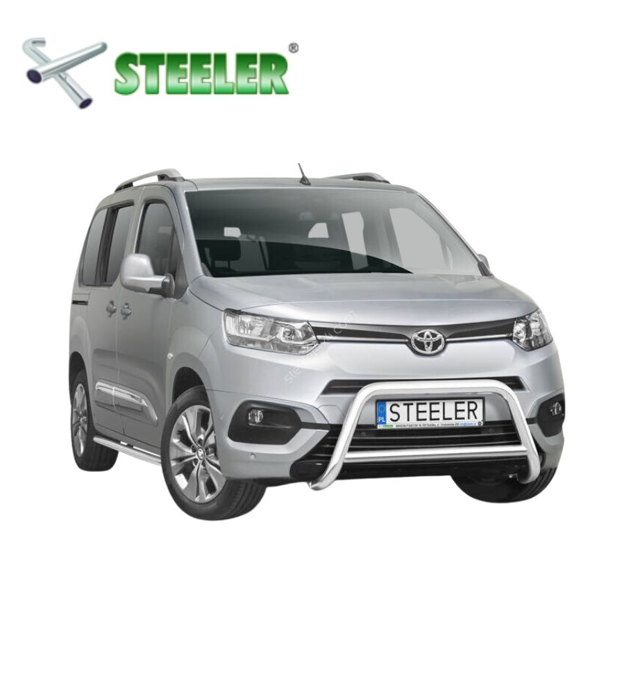 [BCCR-V-R1960-03-I] Pare Buffle avec barre transversale Toyota ProAce City Verso 2019-... (Poli)