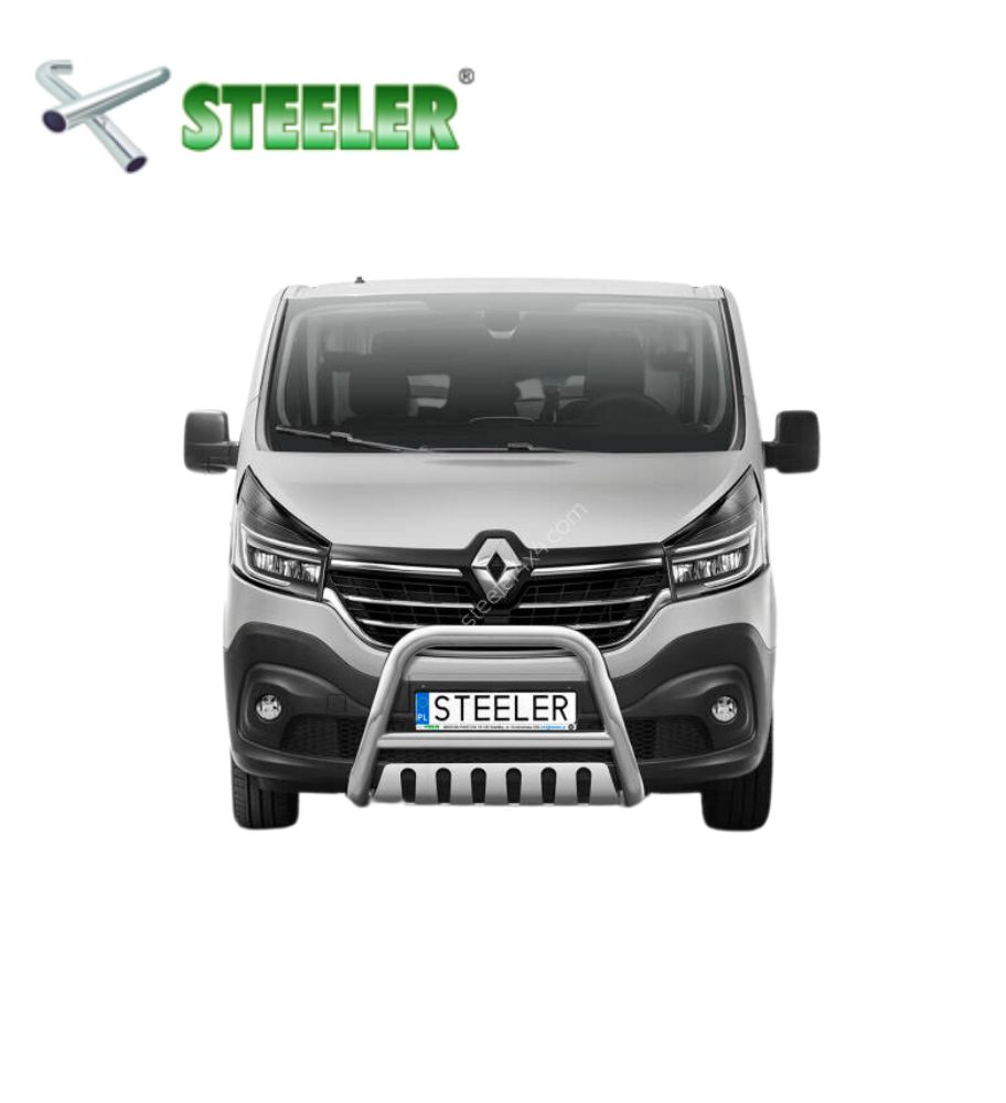 [TRAFIC-R1970-04-I] Pare Buffle avec plaque de protection Renault Trafic 2019-2021 (Poli)