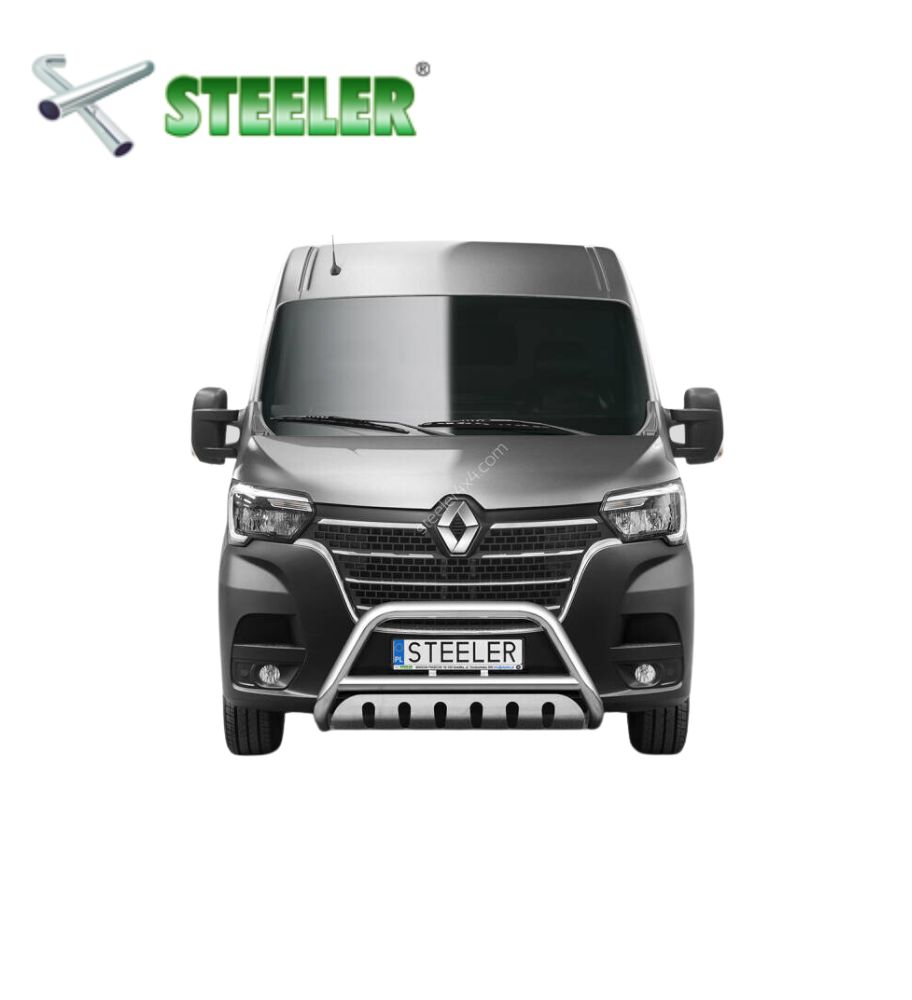 [MASTER-R1970-04-I] Pare Buffle avec plaque de protection Renault Master 2019-... (Poli)