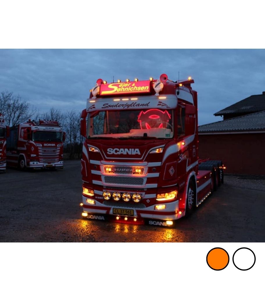 Feu de position supplémentaire Scania LED 2016+ Orange et blanc