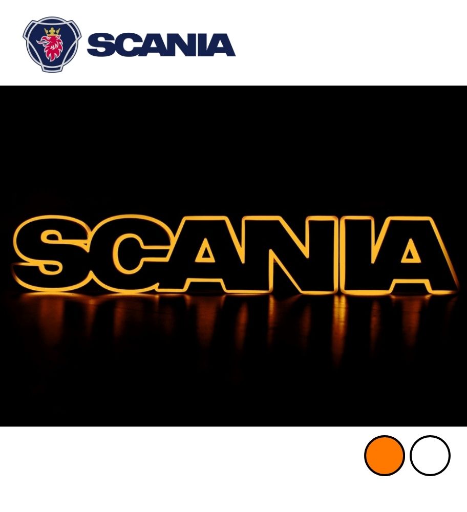 Base lumineuse Logo Scania Blanc et orange 