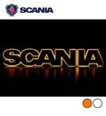 White and orange Scania logo light base