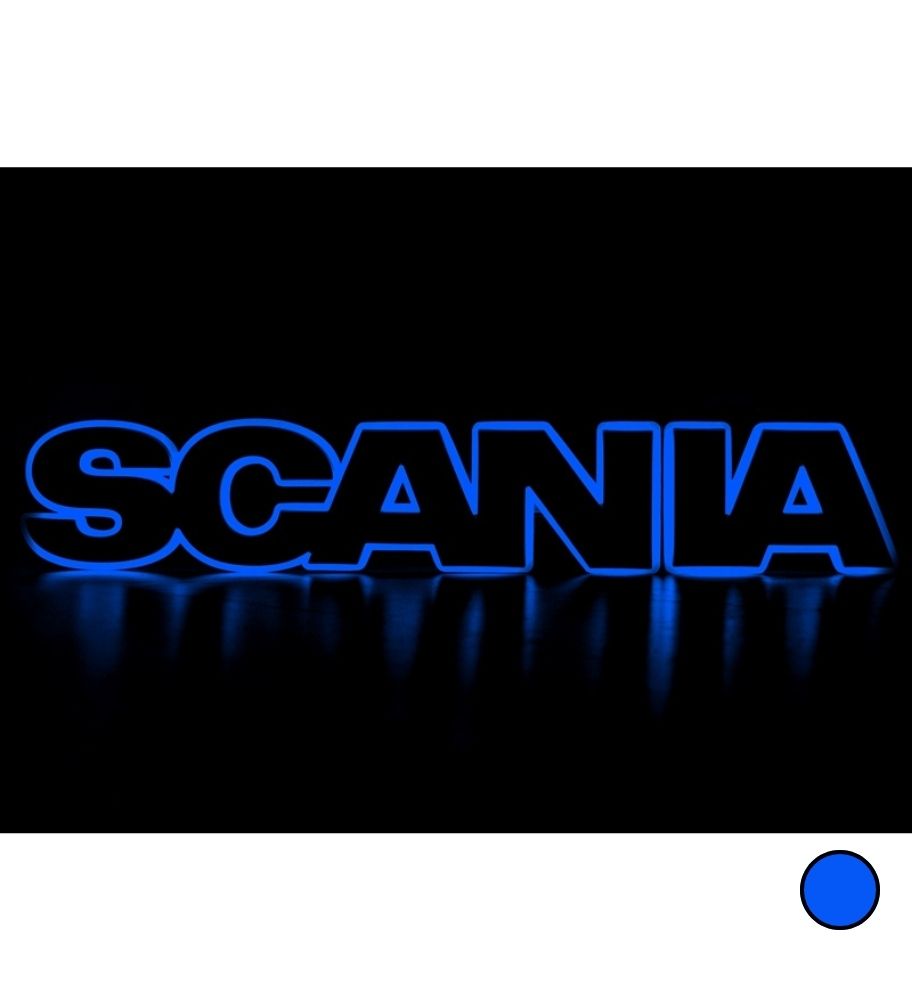 [S240875BL] Illuminated base Blue Scania logo