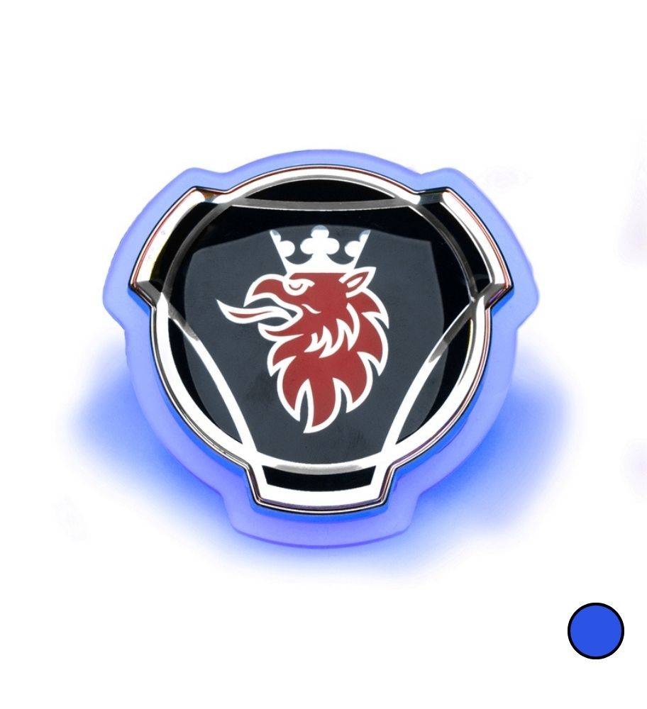 Emblème Scania d'origine bords Led bleu Base givrée