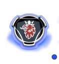 Original Scania badge Blue Led edges Frosted base