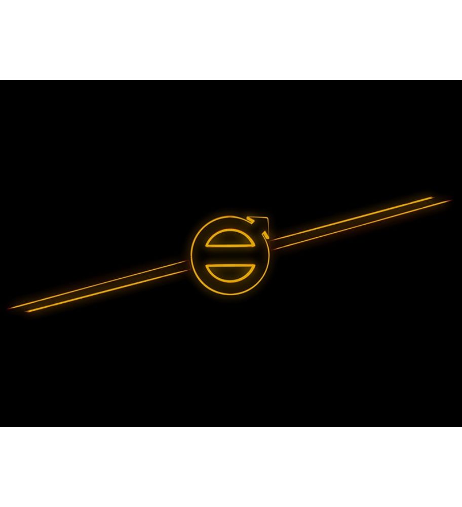 Base lumineuse lignes diagonales Volvo 2020+ orange et blanc