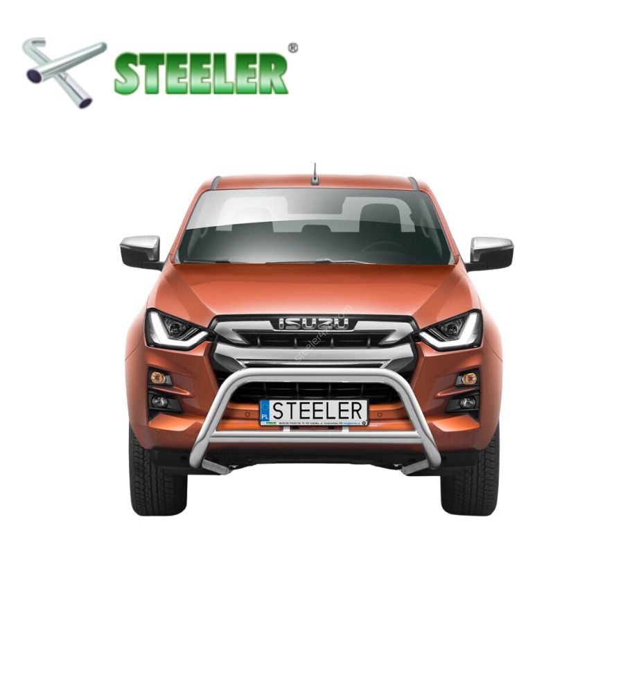 [D-MAX-R2070-03-I] Pare Buffle avec barre transversale Isuzu D-Max 2020-... (Poli)