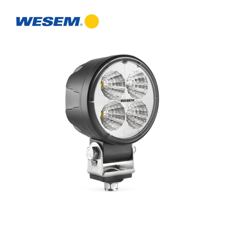 Wesem phare de travail CRC5 rond 2000lm 21W 58° support standard Câble
