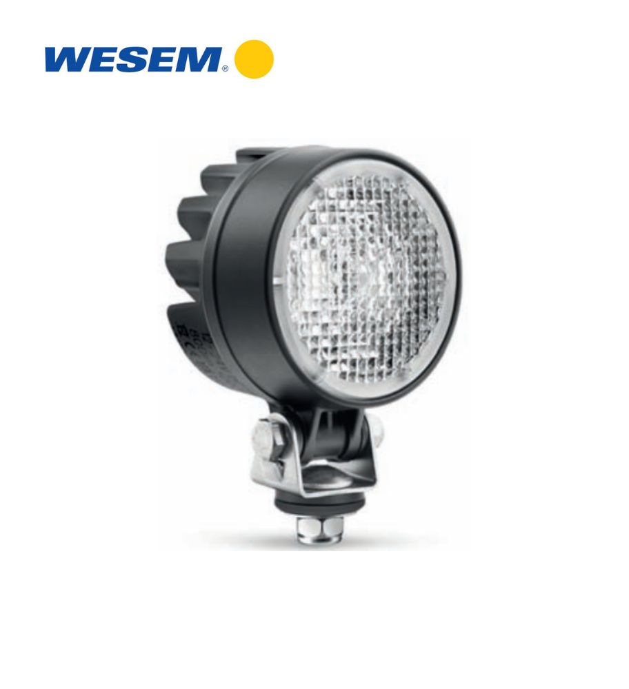 Wesem phare de travail rond CRC4 800 lm 12W 43°X34° boitier fin Câble